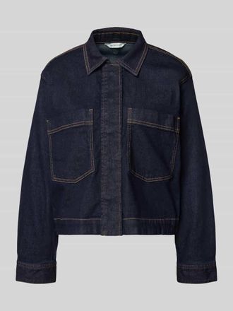Tom Tailor Regular Fit Jeansjacke aus Baumwoll-Mix in Dunkelblau, Gr&ouml;&szlig;e 34
