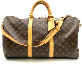 Louis Vuitton Monogram Brown Monogram Leather Boston Bag (Pre-Owned)