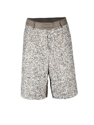 Souvenir Brown Silver Linen Shorts