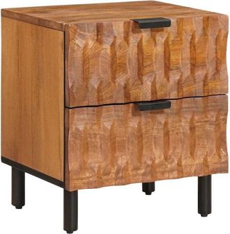 vidaXL Armario De Noche Marr&oacute;n 40 X 33 X 46 Cm Madera De Mango Maciza Vidaxl