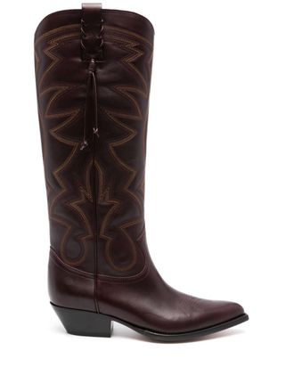 Buttero Flee Western-style knee-high boots - women - Calf Leather/Calf Leather/Calf Leather - 39 - Purple