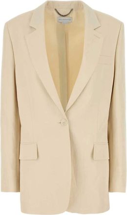 Stella McCartney Ivoor Viscose Blend Blazer - Dames - Blazers - Beige - S - Jassen