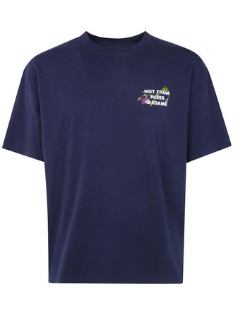 Dr&ocirc;le de Monsieur T-Shirt Embroidered Slogan Vine