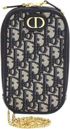 Dior Pre-owned Mini Bags, female, Blue, Size: ONE SIZE Pre-owned Canvas Mini Bag