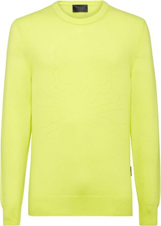 Philipp Plein Cashmere Pullover Round Neck LS Skull and Plein