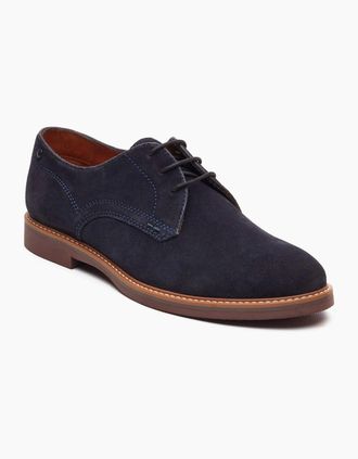 base Mens Base London Strand Lace Up Leather Mens Navy Lace-Up Shoes - Size: 10