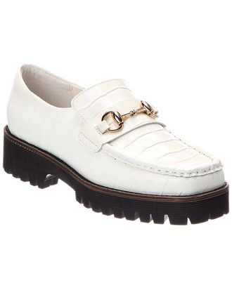 Intentionally blank Intentionally Blank Hk2 Croc Leather Loafer