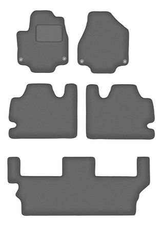 OEM Alfombrillas De Terciopelo Color Grafito Para: Chrysler Pacifica Ii H&iacute;brido De 7 Plazas (2017-)