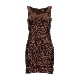Rotate Abito midi con pailettes - Dames - Feestkleedjes - Bruin - S - Pailletten - Kleedjes