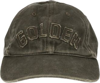 Golden Goose Patch Logo Vintage Brown Cotton Baseball Cap