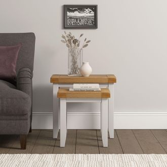 Seconique Windsor Nest of 2 Tables (Fully Assembled) in Ivory