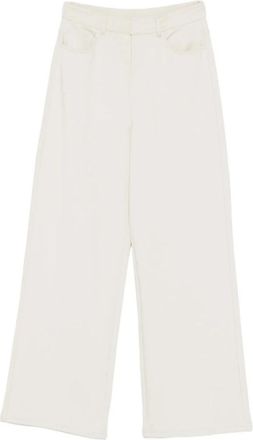 Max Mara Smmbrioso Wijde Broeken - Dames - Wijde Broeken - Beige - XS - Broeken