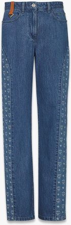 MCM Monogram Jeans In Denim Jacquard