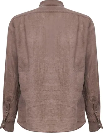 MC2 Saint Barth Mens Shirt Raphael Linen Brown