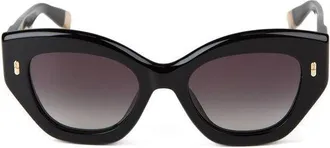 Furla Womens Sunglasses Glossy Black Acetate