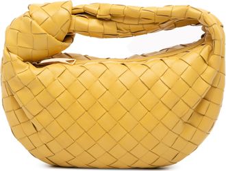 Bottega Veneta Pre-owned Womens Jodie Mini Woven Leather Handbag - Beige - One Size