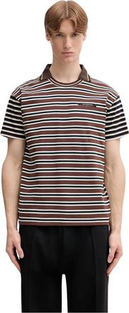 Andersson Bell T-shirt con colletto a strati a righe - - Tops - Uomo - Multicolore - S