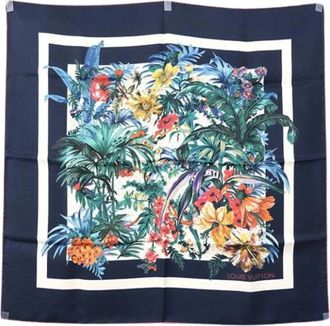 Louis Vuitton Pre-owned Canvas Sjaal - Dames - Vintage Accessoires - Blauw - ONE Size - Vintage