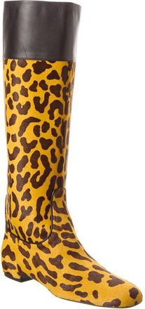 Roger Vivier Haircalf & Leather Knee-High Boot