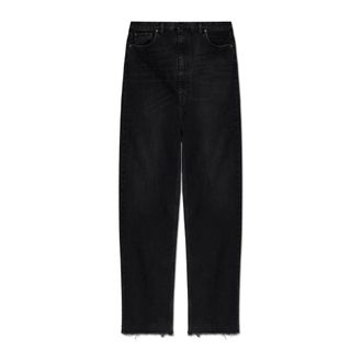 Maison Margiela Jeans, Dames, Zwart, W28, Katoen, Wijde Pijpen Jeans