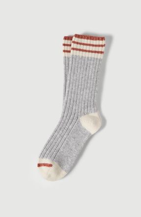 Brunello Cucinelli Cashmere rib knit socks in Light Grey at Nordstrom, Size X-Large