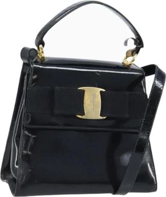 Ferragamo Pre-owned Handtas - Dames - Vintage Handtas - Zwart - ONE Size - Leer - Vintage