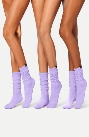 Lechery 3 Pairs of Scrunch Socks in Lilac at Nordstrom