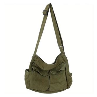 Generic GIJMZY Canvas Bag Women Vintage Handbag Canvas Teenager Shoulder Tote Bags Messenger Bags Ladies Casual Handbag Crossbody Purse(Green)