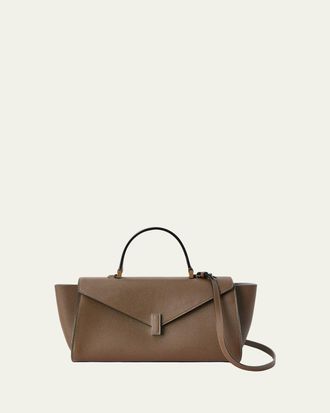 Valextra Iside Editor Millepunte Leather Top-Handle Bag
