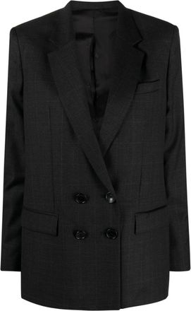Isabel Marant Manelle virgin wool double-breasted blazer - women - Virgin Wool/Viscose - 36 - Grey