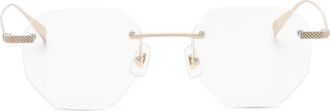 Dunhill Bril met geometrisch montuur - Wit