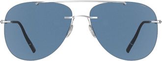Silhouette Canatara Rimless 8751/75 7000 Mens Sunglasses Silver Size 61