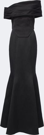Solace London Alta off-shoulder satin bustier dress