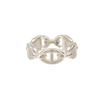 Herm&egrave;s Silver Silver 925 Band Ring (Pre-Owned)
