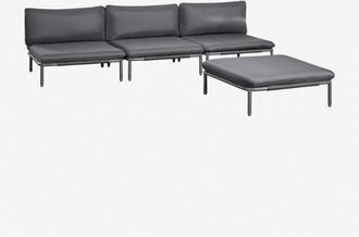 Sklum Sklum - Sof&aacute; Modular De Jard&iacute;n De 3 Piezas Y Puff Roubly