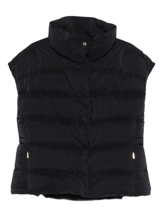 Moorer zip-up gilet - Blue