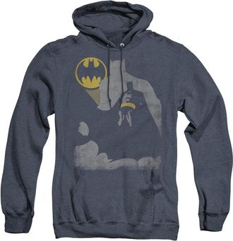 Gildan Batman Bat Knockout Adult Heather Hoodie / Hooded Sweatshirt