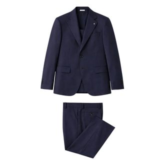 Tagliatore Kostuums, Heren, Blauw, S, Tweed, Tweedelig pak
