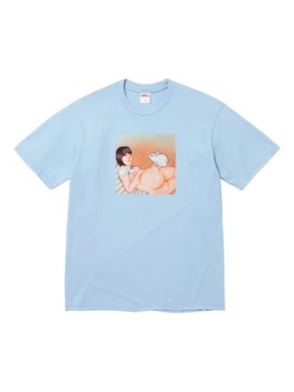 SUPREME T-shirt met muisprint - Blauw