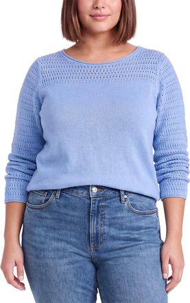 Nic+Zoe NIC+ZOE Placed Pointelle Sweater
