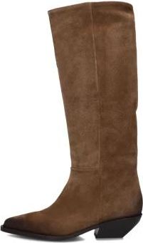 Elena Iachi E4759 Hoge Su&egrave;de Laarzen - Dames - Cowboylaarzen - Bruin - 38 EU - Su&egrave;de - Schoenen