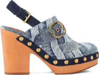 Kurt Geiger 105 mm Mayfair denim muiltjes - Blauw
