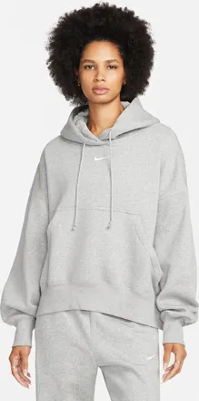 Nike Womens Nike Sportswear Phoenix Fleece Over-Oversized Pullover Hoodie in Grey | DQ5858-063