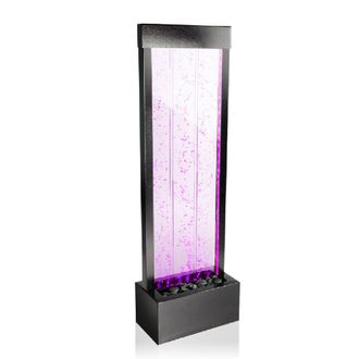 PRIMROSE Bubble Water Wall with Colour Changing LEDs Indoor & Outdoor Use 122cm in Dark Grey