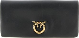 Pinko Love Click Soft Horizontale Clutch - Dames - Clutches - Zwart - ONE Size - Katoen - Tassen