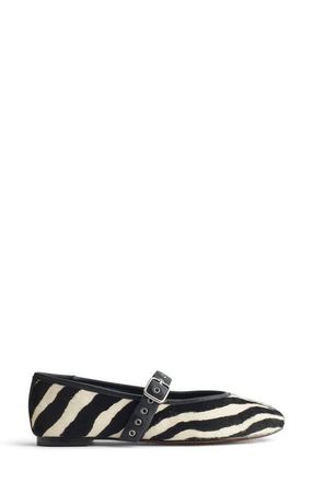 Madewell Remy Mary Jane Flat in True Black Multi Calf Hair at Nordstrom, Size 6.5