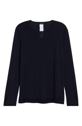Akris Fine Cashmere & Silk Sweater in Navy at Nordstrom, Size 14