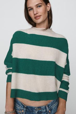 Pilcro Alani 100% Cashmere Mock Neck Sweater