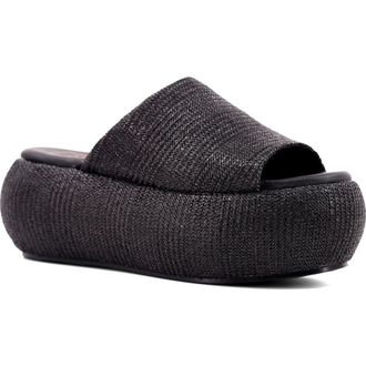 Shushop Ilana Platform Slide Sandal in Black at Nordstrom Rack, Size 7.5