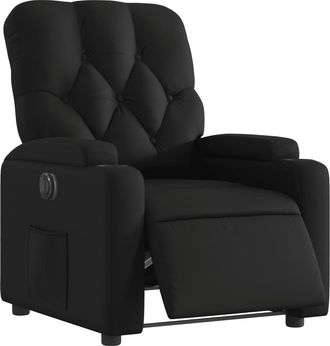 vidaXL Vidaxl - Sill&oacute;n Reclinable El&eacute;ctrico De Cuero Sint&eacute;tico Negro